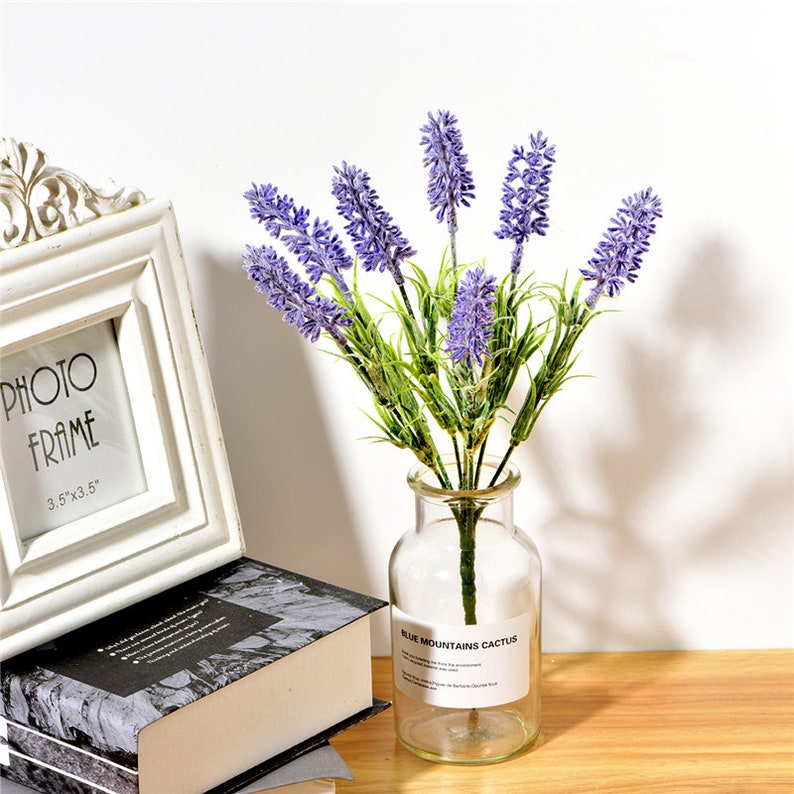 Home Decal Artificial Flower 7 ForksBranches Artificial Lavender Flower For Wedding Party Home Festival Decoration