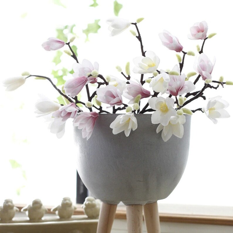 35 OFF 3D Silk Magnolia Branch Artificial Flowers High Etsy