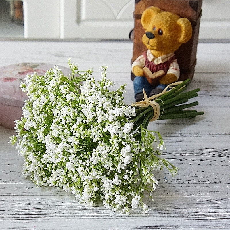 16pcs/bunch Handmade Baby's Breath Artificial Flowers Night