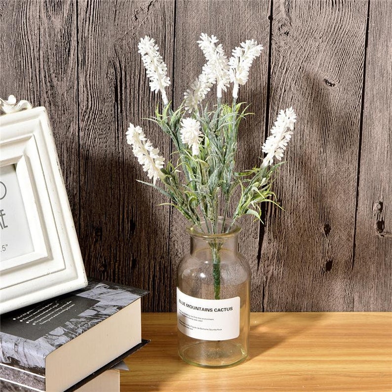 Home Decal Artificial Flower 7 ForksBranches Artificial Lavender Flower For Wedding Party Home Festival Decoration