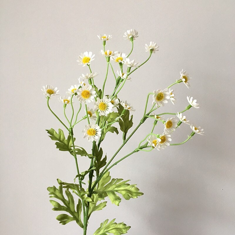 Artificial Daisy Flowers Silk Fake Chamomile Flowers Stamen Etsy 日本