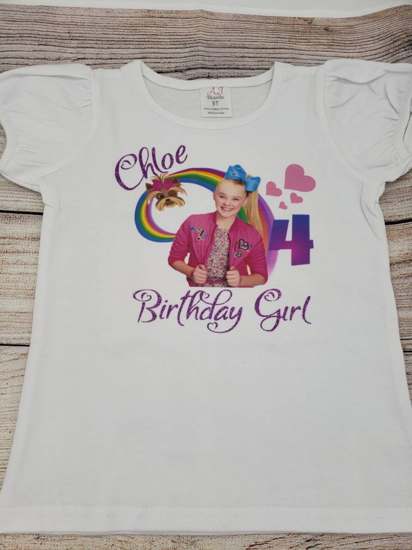 jojo siwa 4th birthday shirt