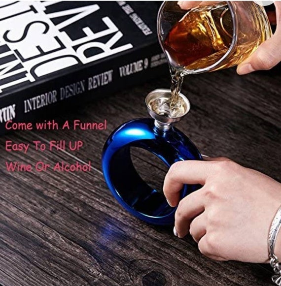 3.5OZ Portable Jug Bracelet Hip Flask Round Flask for Alcohol Drinkware  Stainless Steel Alcohol Wine Pot - AliExpress
