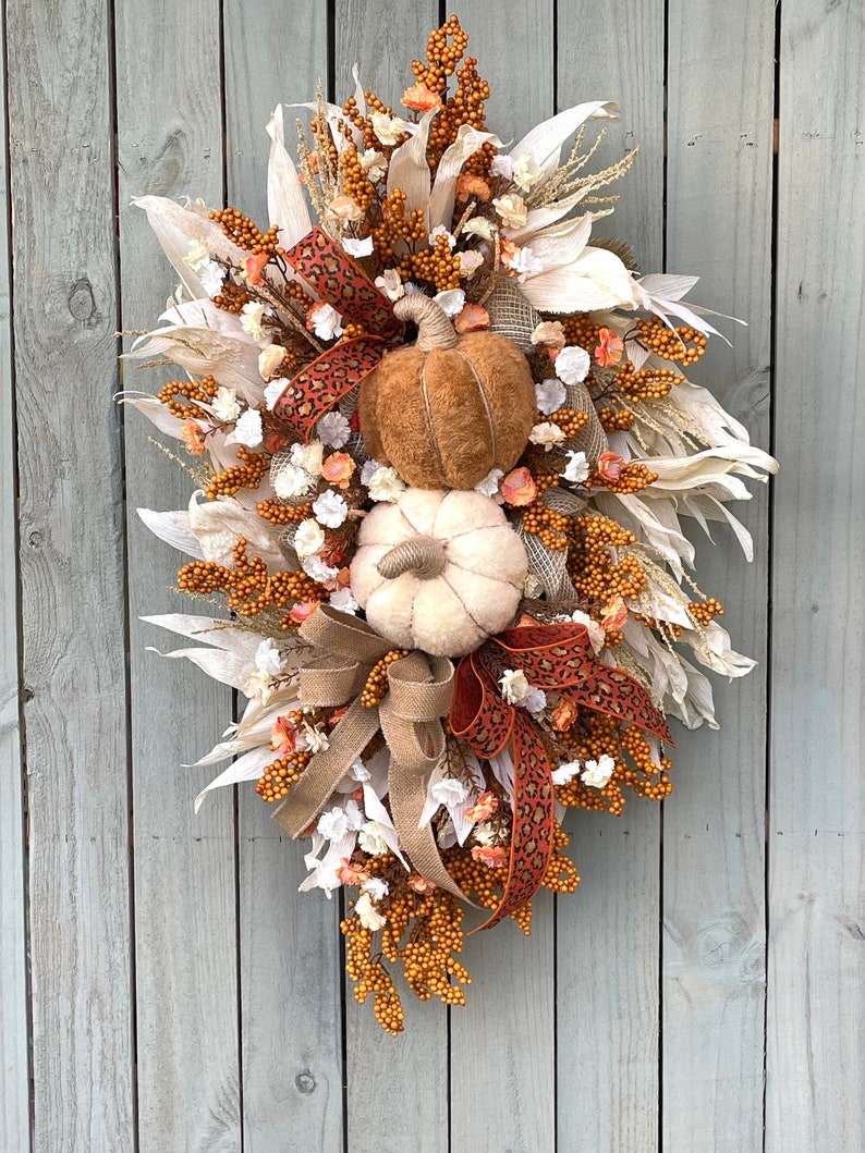 Fall Wreath & Garland Combo Fall Swag Autumn Swag Autumn Etsy