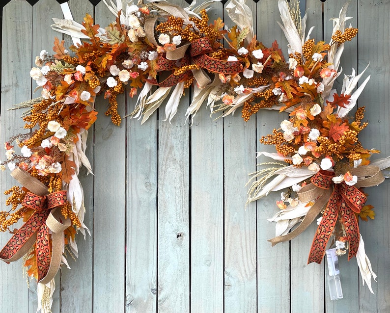 Fall Wreath & Garland Combo Fall Swag Autumn Swag Autumn Etsy