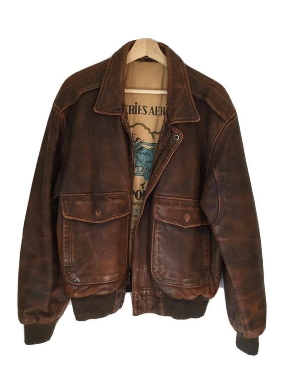 Vintage French Leather Flying Jacket