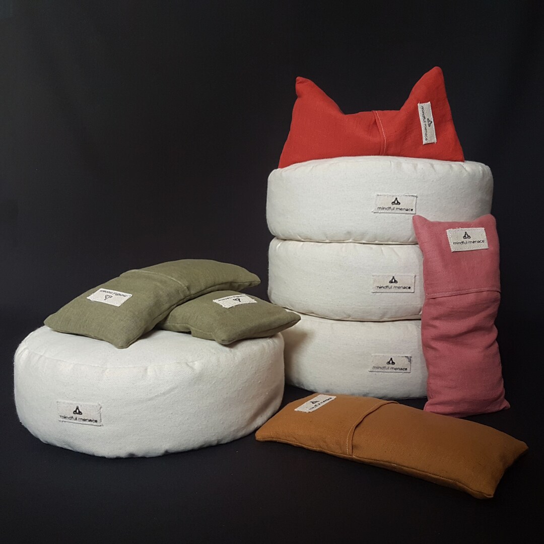 Organic Buckwheat Meditation Cushion Etsy