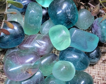 Slightly Imperfect Fluorite Tumbles, Crystal Tumble, Crystals, American Seller, Fast Shipping!