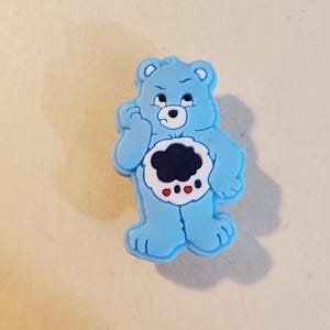 Cartoon Tummy Bear Themed Silicone Shoe Charms Blue