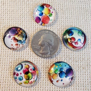 Button-Style Rainbow Bubble Shoe Charms