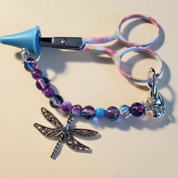 Dragonfly / Leaf / Star Scissor Fob with Tip Protector