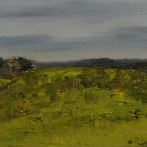 Original Landscape Oil Painting - 8x10 Oil on Panel - Hazy Day