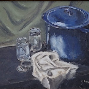 Original Still Life Oil Painting - 11x14 Oil on Panel - Cannin&#39;