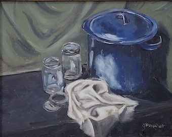 Dipinto a olio originale di natura morta - Olio su pannello 11x14 - Cannin'