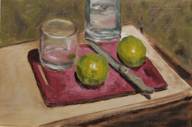 Original Still Life Oil Painting 8x12 Oil on Panel