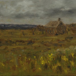 Original Landscape Oil Painting - 8x10 Oil on Panel - Old Farm Cabin