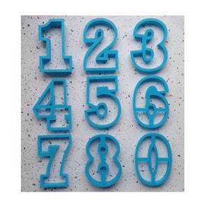 Number cookie / biscuit cutter 8cm (1, 2, 3, 4, 5, 7, 8, 6/9, 0 available) - birthday, anniversary