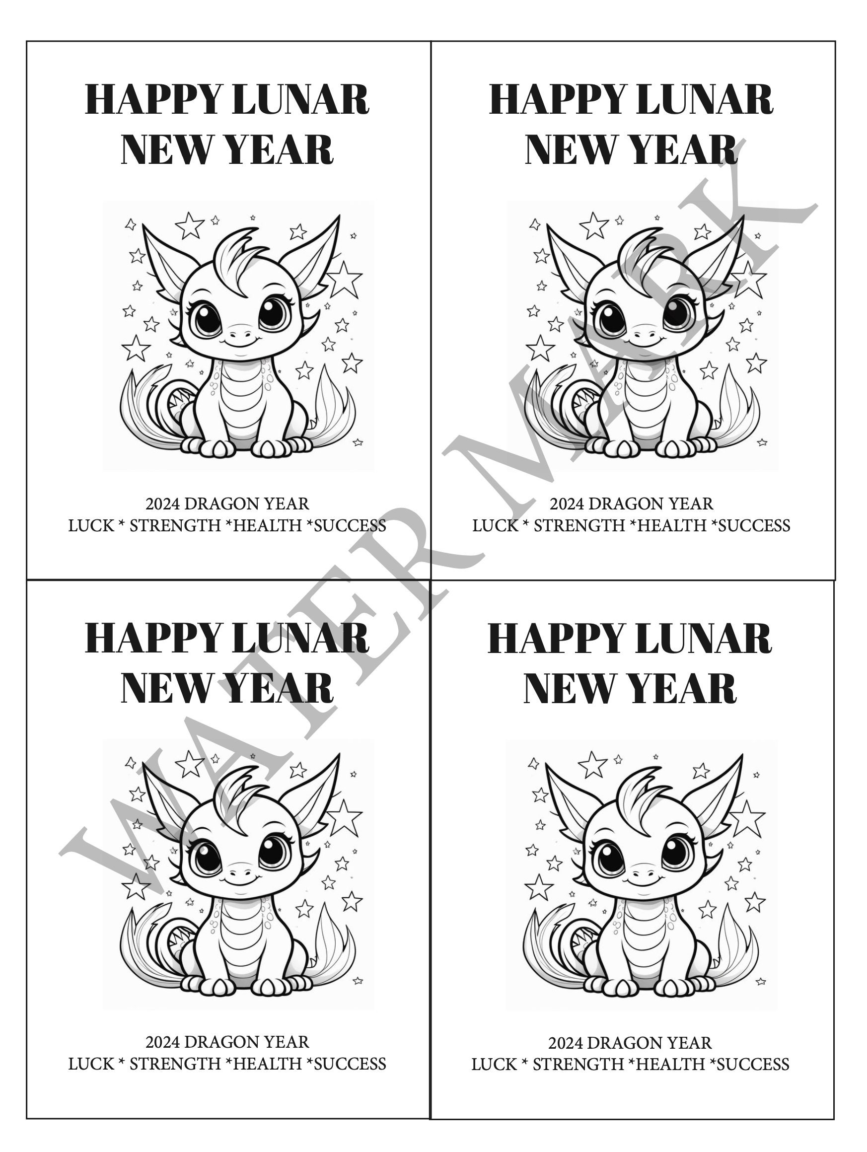 Lunar New Year Card Etsy