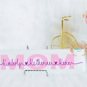 Personalized Custom wall sign for mom with children&#39;s names, glass plaque tile, Mother&#39;s day gift, birthday gift for mom, grandmom, nana