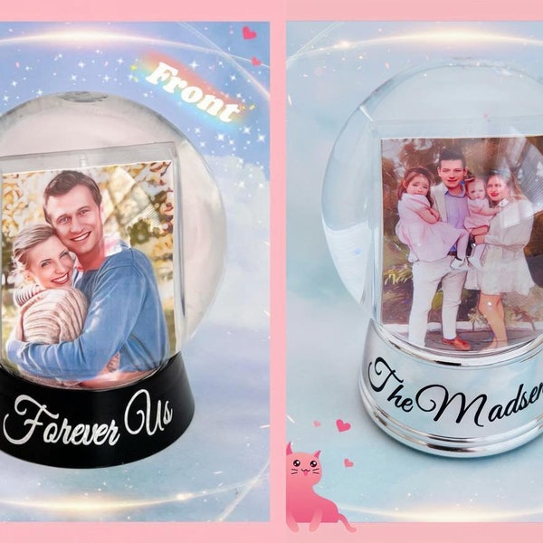 Custom Personalized Cartoon Couple in Snow Globe, Wedding gift basket, Valentine's gift personalized portrait, this is us, family portrait
