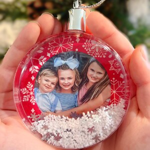 Custom Personalized Photo Cartoon Ornament for family, Couple, kids ,pets, snowglobe ornament, this is us, family portrait, family ornament