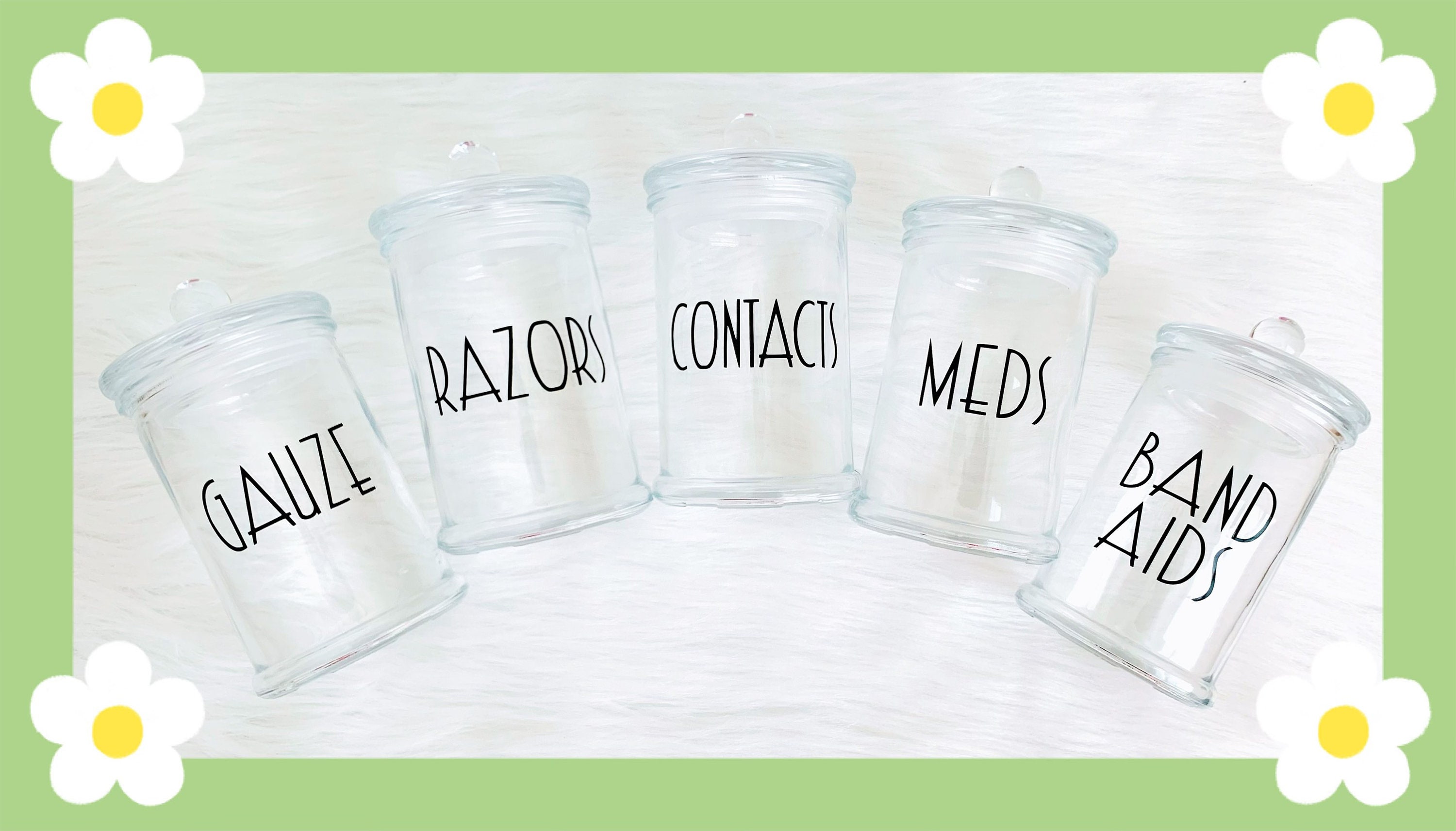 Apothecary Jars Rae Dunn Vanity Bathroom Storage Etsy