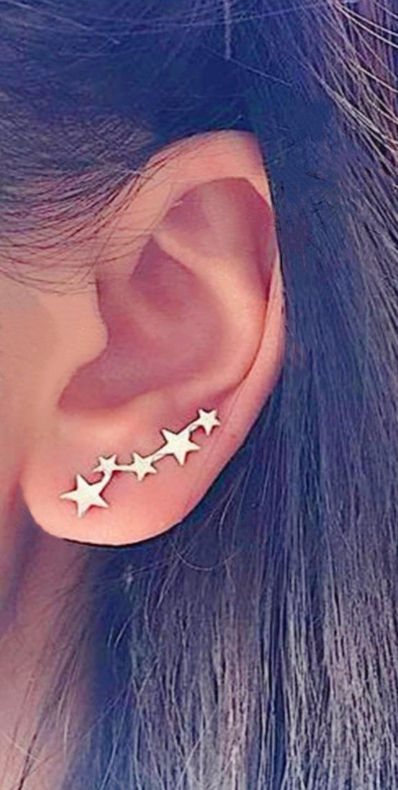 Star ear crawler earrings deals