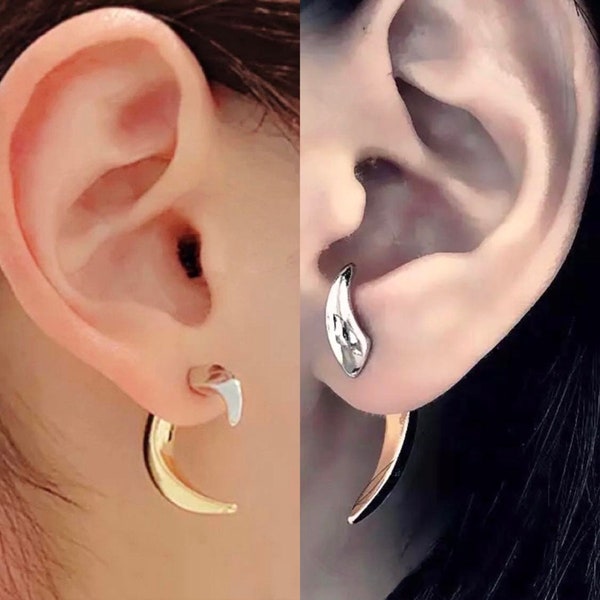 Black Tusk Earrings Etsy