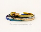 Hollow Personalize Customized Bracelet for Women Men Engrave Motivate Birthday Bridesmaid Inspiration Mother 39 s Wedding Gift Bangle Jewelry