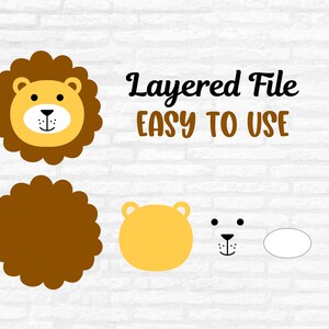 Safari Animal Face SVG: Jungle Clipart Vector Bundle (digital Download ...