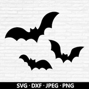Latające nietoperze Svg, Halloween svg, Upiorny Svg, Clipart nietoperzy, Halloween Nietoperze SVG, Znak Halloween svg, Nietoperze Pliki do cięcia Pobieranie cyfrowe