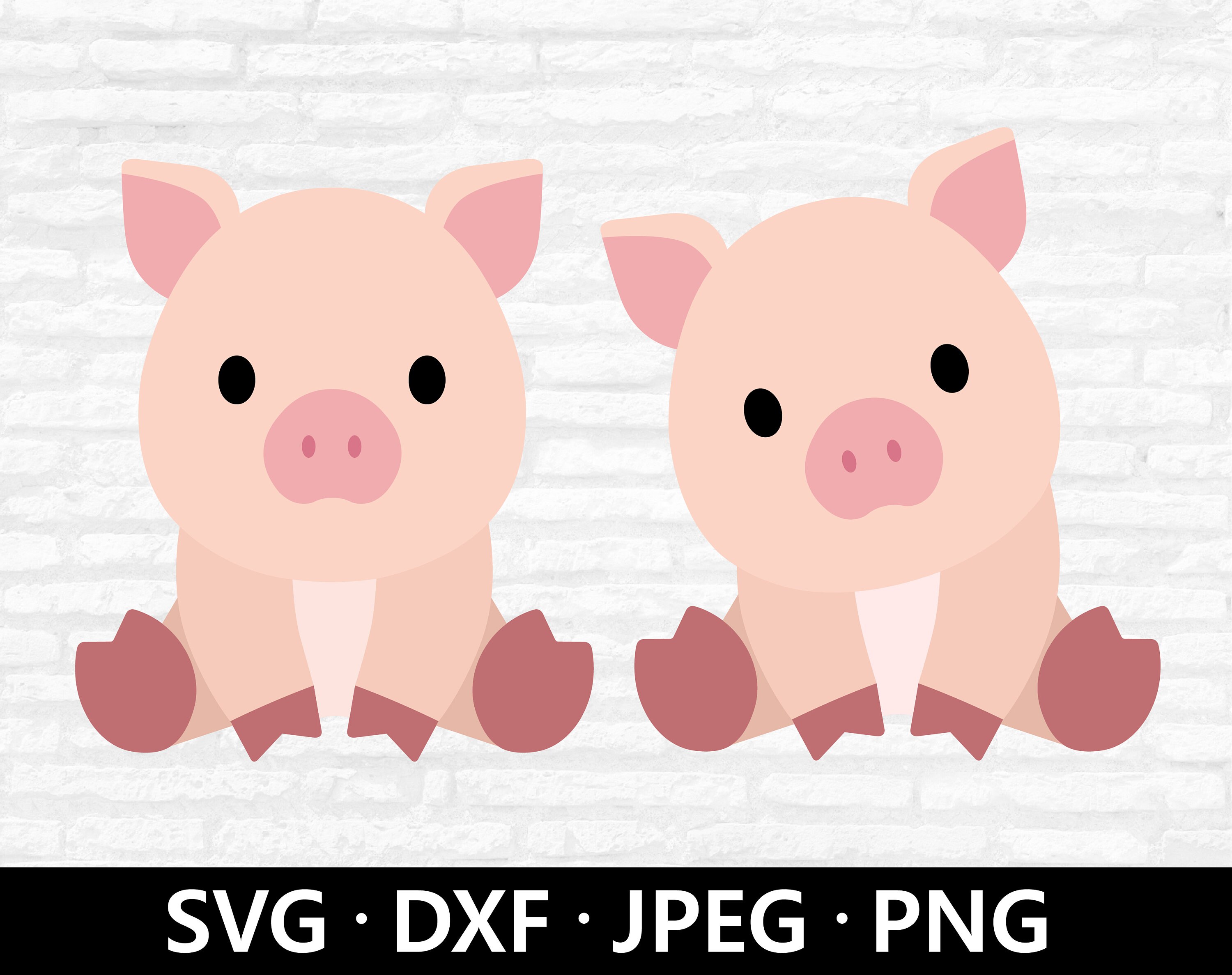 Archivo Svg De Cerdo Etsy Espana