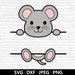 Mouse Monogram SVG: Split Baby Animal Name Frame Cut Files (digital ...