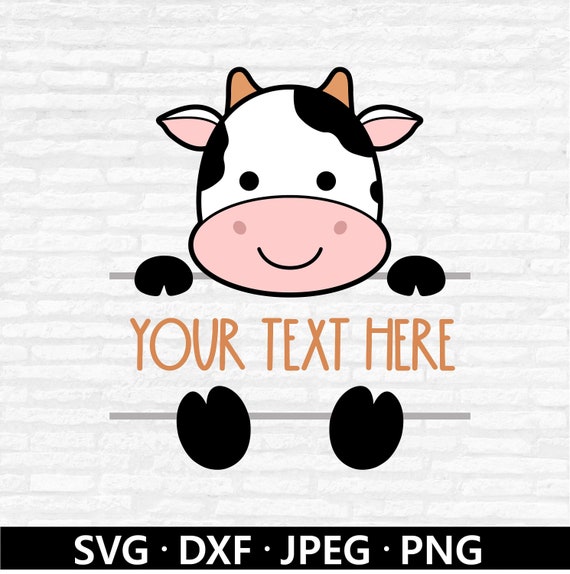 Koe Monogram SVG Baby Cow Cute Cow cut bestand Baby België
