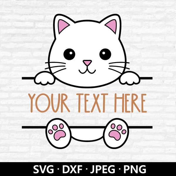 Cat Monogram Svg - Etsy