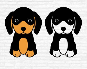 Dachshund Clipart, Puppy Vector Art Cut files, svg dxf jpg png (Digital Download)