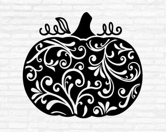 Calabaza en espiral SVG: Imágenes prediseñadas de Halloween y otoño, archivo de corte para Silhouette (descarga digital)