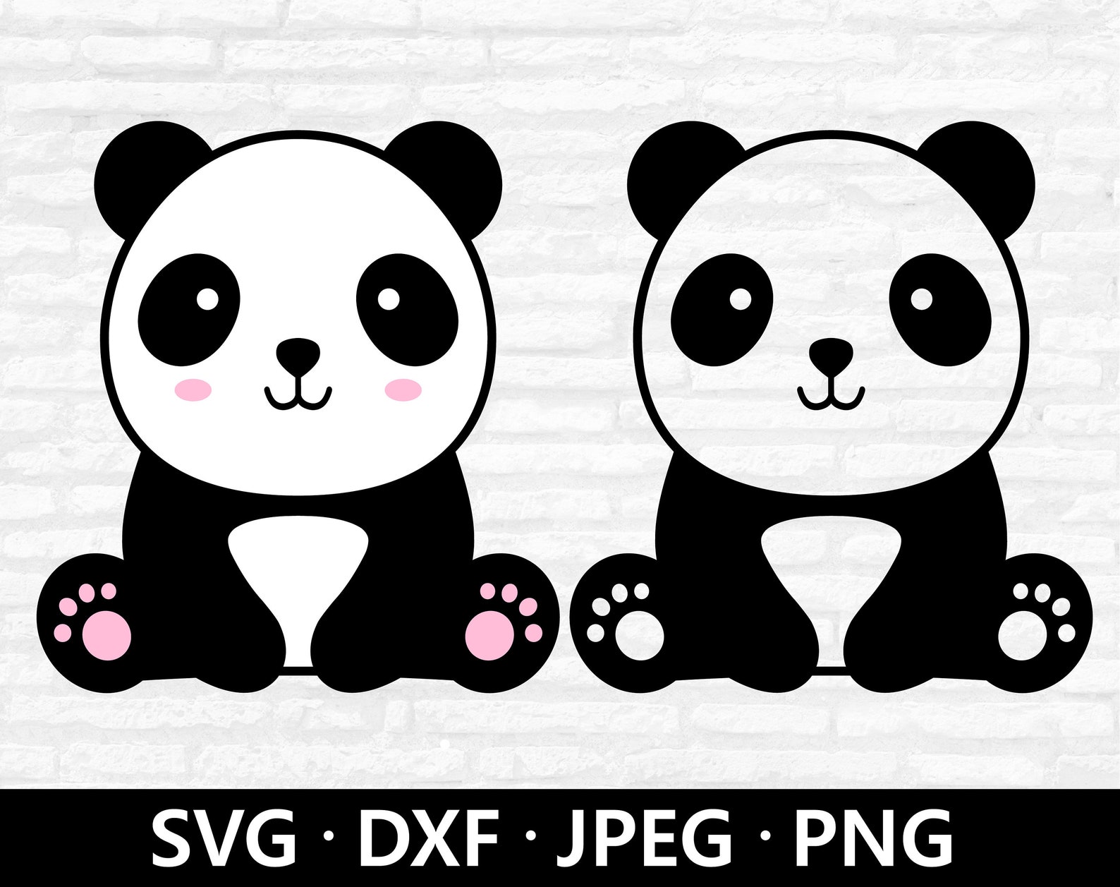 Cute Baby Panda Layered SVG Cuttable Baby Panda SVG Panda - Etsy
