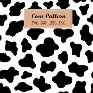 Cow Print Seamless Pattern: Vector Clipart (Digital Download)