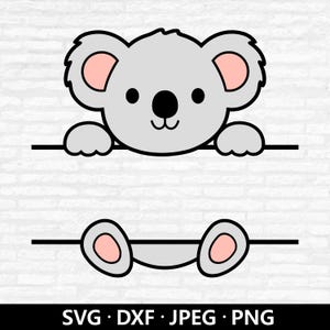 Koala-Monogramm SVG, Babyparty-Shirt geschnitten Datei (digitaler Download)