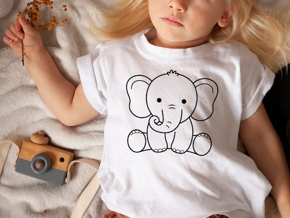 Kids Friendly Baby Elephant For Boys Or Girls & T Shirt Design Kids Friendly Baby Elephant For Boys Or Girls & T Shirt Design