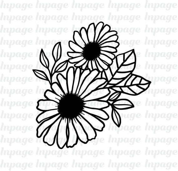 Daisy Flower SVG Floral Decoration SVG Daisy svg Flowers | Etsy