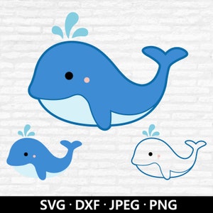 Dauphin mignon SVG, clipart bébé dauphin de dessin animé, fichiers vectoriels dauphin, fichier de coupe baleine, chemise enfant PNG, fichiers coupe animaux marins en téléchargement numérique