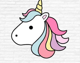 Unicorn Head SVG, Unicorn SVG, Unicorn horn svg, Unicorn Face, Cute Unicorn Clipart, Unicorn Birthday svg, Unicorn cut files for Cricut