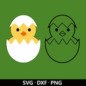 Easter Chick SVG file, Baby Chicken Clipart, Easter Egg PNG, Farmhouse Animal vector, Kids animal deco, Chick Cut files Digital Download