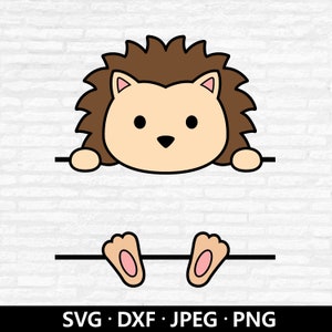 Igel Monogramm SVG, Name Rahmen Png, Igel Vektor, Babyparty, niedlicher Igel Dxf, Anpassen mit Namen Schnittdateien digitaler Download