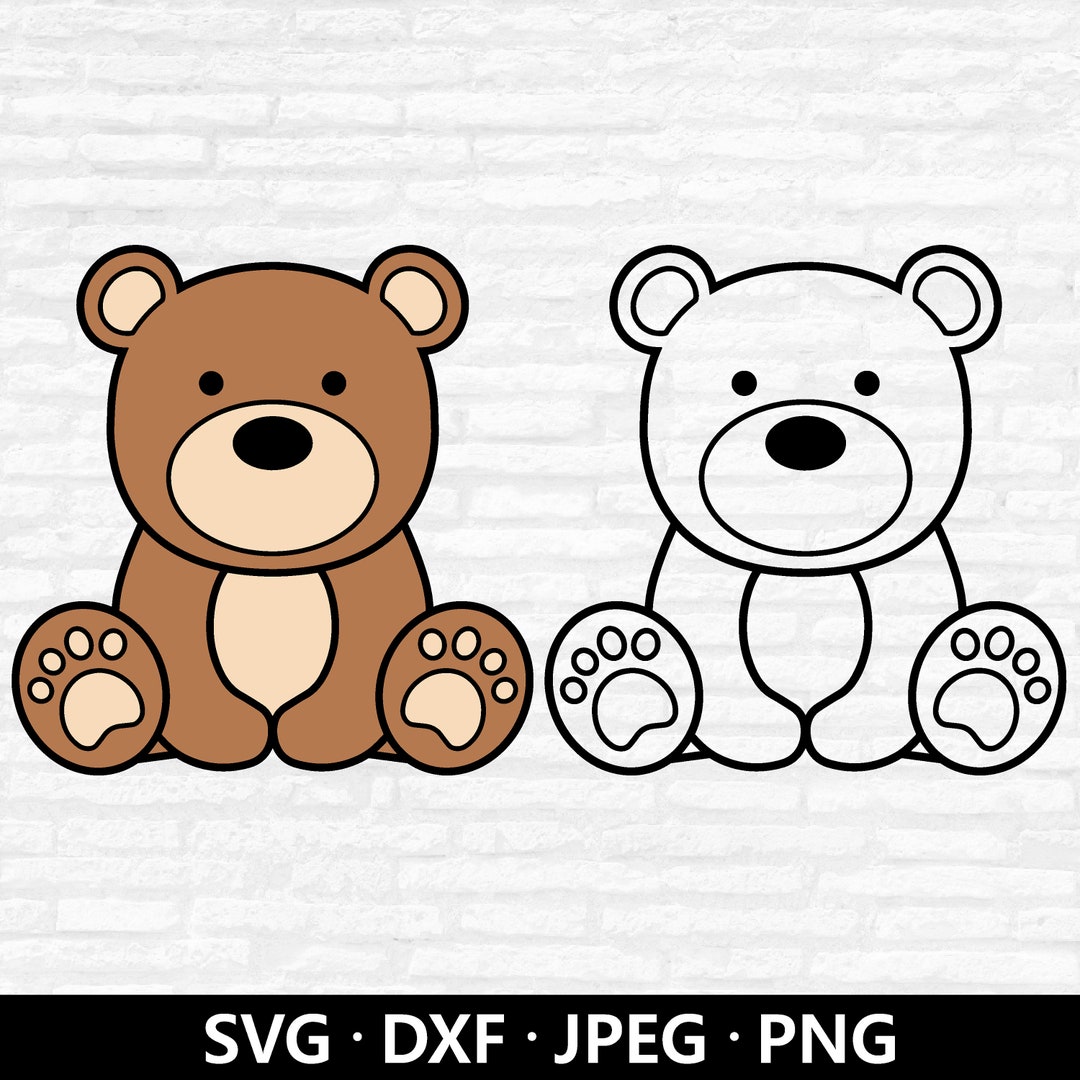 Cute Bear SVG, Brown Bear SVG. Baby Bear SVG, Baby Shower Shirt, Bear