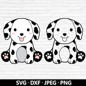 Dalmatian SVG, Cute Dalmatian Dog Cut files, Puppy SVG, Pet SVG, Baby animal png, Dalmatian Clipart, Dalmatian Cut Files Digital download