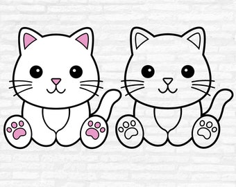 Cute Cartoon Cat And Kitten Icon In Style Vector, Kittens, Lineal Icon,  Flat Icon PNG and Vector with Transparent Background for Free Download