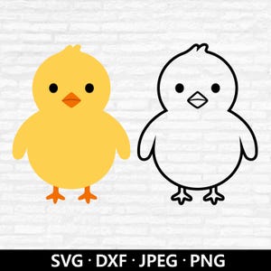 Fichier SVG bébé poussin, poussin de Pâques PNG, clipart poussin mignon, fichier vectoriel animal de la ferme, déco animal enfants, fichiers coupe poussin en téléchargement numérique